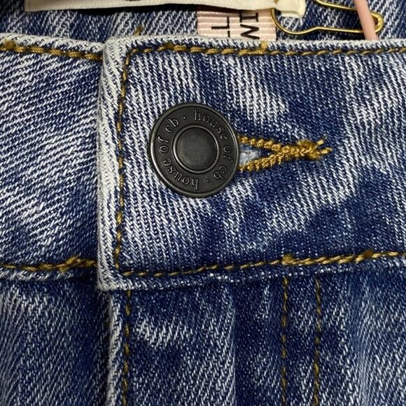 NEW HOUSE OF CB Womens Jean Light Blue Size S(L) Ria Washed Utility Cargo Pocket - Picture 7 of 9